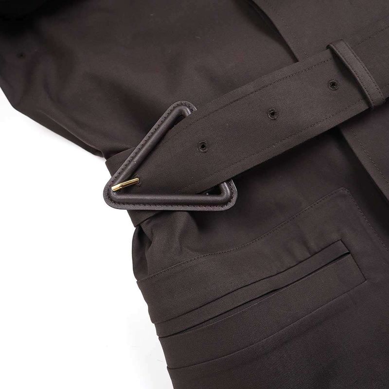 Bottega Veneta 20aw Triangle Buckle Cotton Belted Trench Coat 635851 V00v0