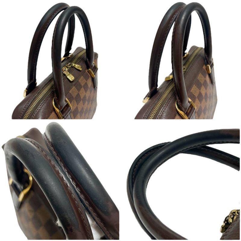 Louis Vuitton Brera Mini Handbag Brea Damier Leather Ebène Brown Top Handle Bag
