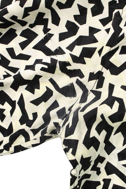 Saint Laurent Paris 646850 Y2d14 Printed Silk Long Sleeve Shirt Men's 38