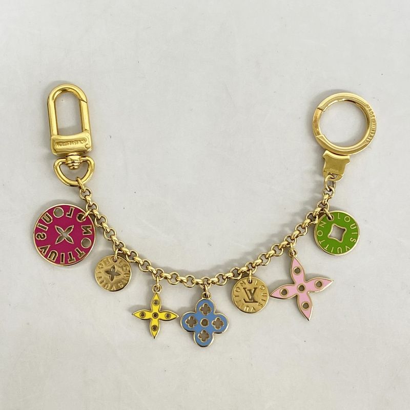 Louis Vuitton Key Holder Porte Cles Chenne Looping M66005 Multicolor Gold Ladies