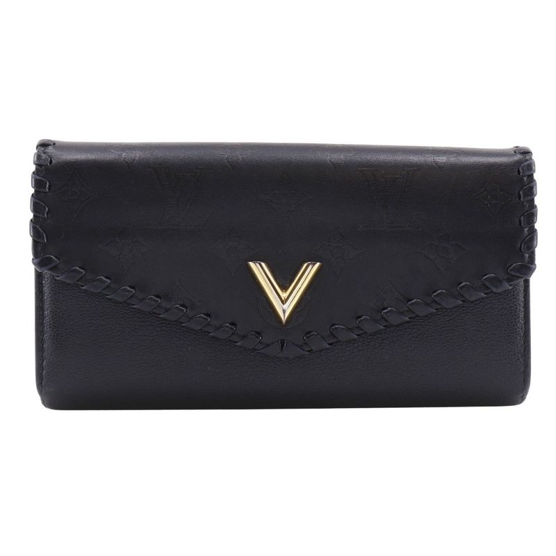 Louis Vuitton Portefeuille Very Monogram M62059 Leather Noir Black Mi3198