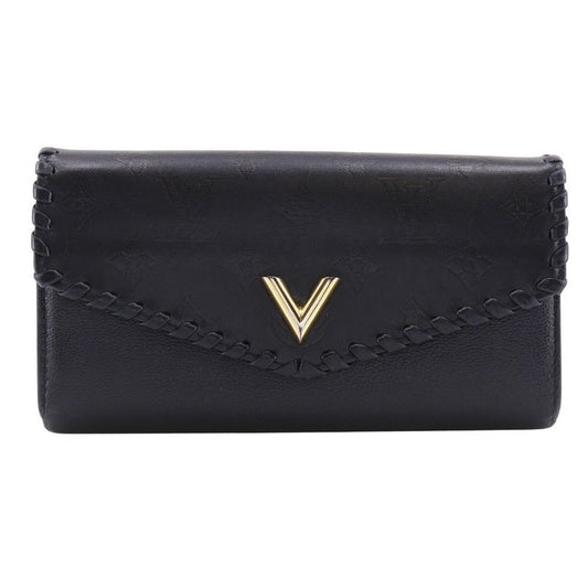 Louis Vuitton Portefeuille Very Monogram M62059 Leather Noir Black Mi3198