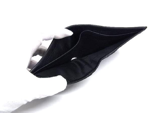 Bvlgari Leather Bifold Wallet Card Holder Men's Black Av8766