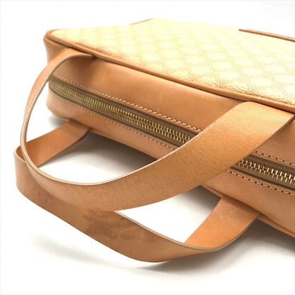 Celine Vintage Hand Bag Macadam Leather Light Brown