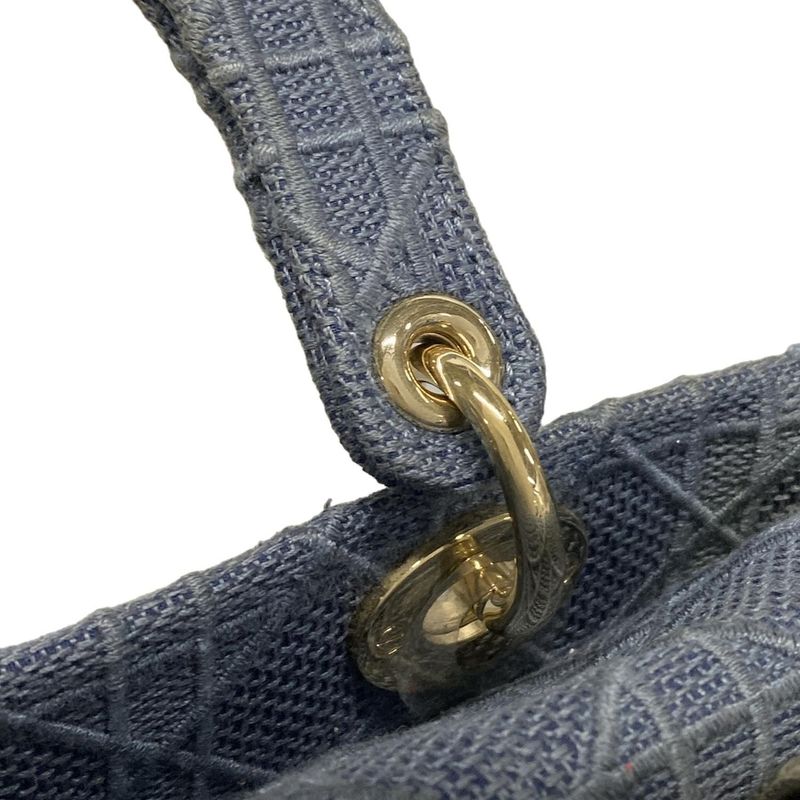 Dior/christian Dior Handbag Lady Dior Medium Bag Blue Gray