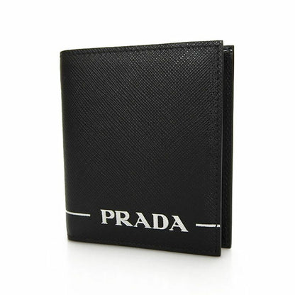 Prada Card Case 2mo004 Leather Black Nero Simple Logo Men Prada
