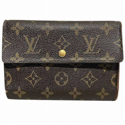 Louis Vuitton Monogram Porte Trésor Etui Chequier M61200 Trifold Wallet Unisex