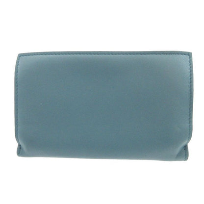 Bottega Veneta Flower Leather Blue Bifold Wallet 0857 Bottega Veneta