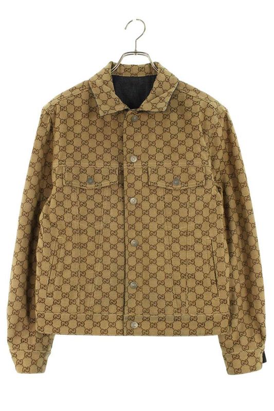 Gucci 702763 Xdb2k Reversible Denim Jacket Men's 44