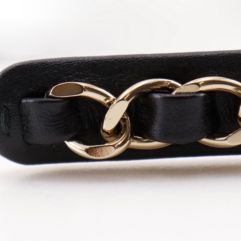 Chanel Catsuit Coco Mark Chain Lambskin Black/silver Women's Other Accessories