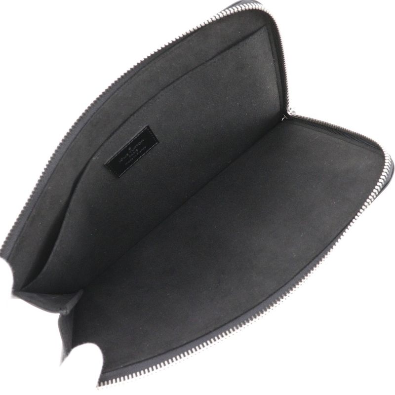 Louis Vuitton Pochette Jules PM Nomade R99303 Calf Noir Black Unisex Clutch Bag