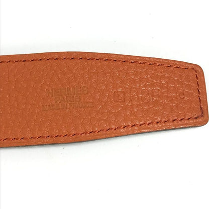 Hermes Belt Reversible H Belt Perforated Logo Leather Orange