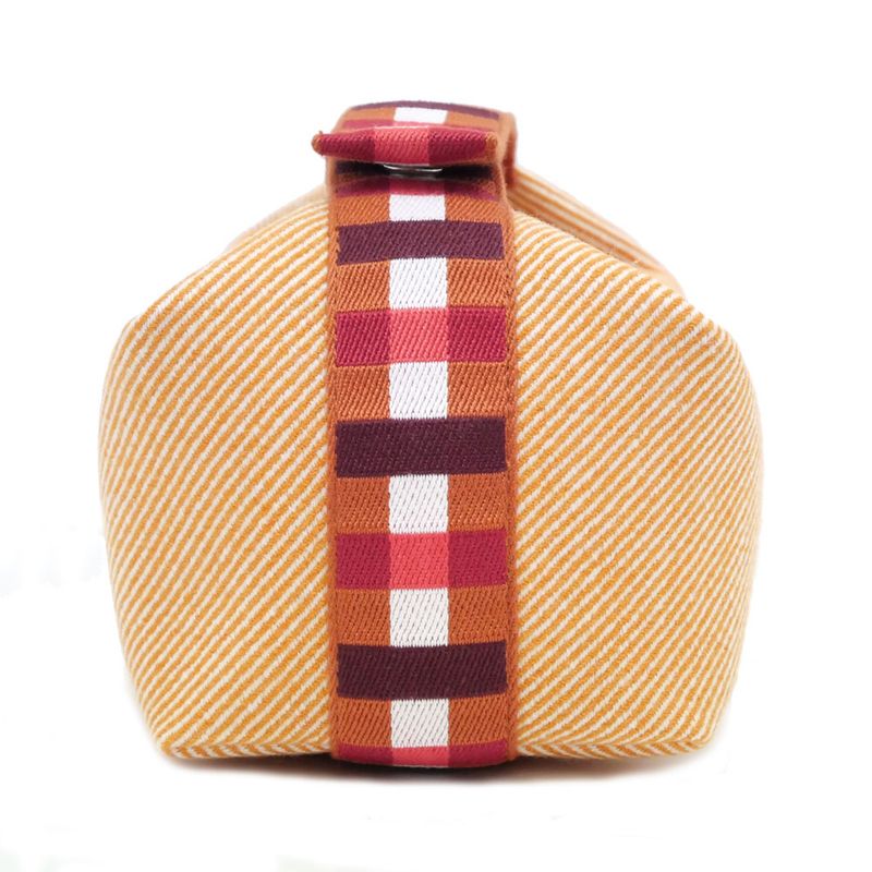 Hermes Brid A Black PM Au-carre Handbag Pouch Faube Orange Ladies Unused