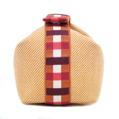 Hermes Brid A Black PM Au-carre Handbag Pouch Faube Orange Ladies Unused