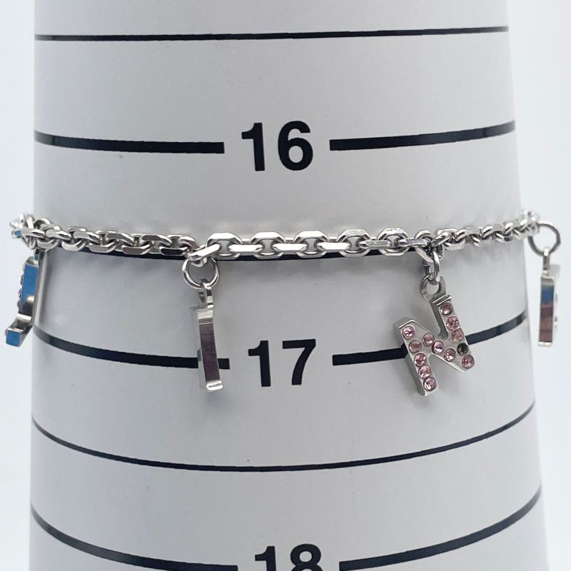 Celine Triomphe Charm Bracelet Logo 25-1081s