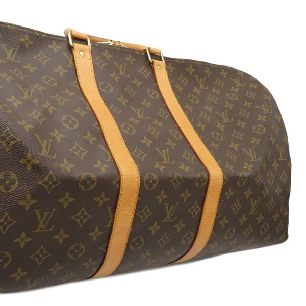 Louis Vuitton Boston Bag Keepall 55 Monogram Canvas Monogram Gold Hardware