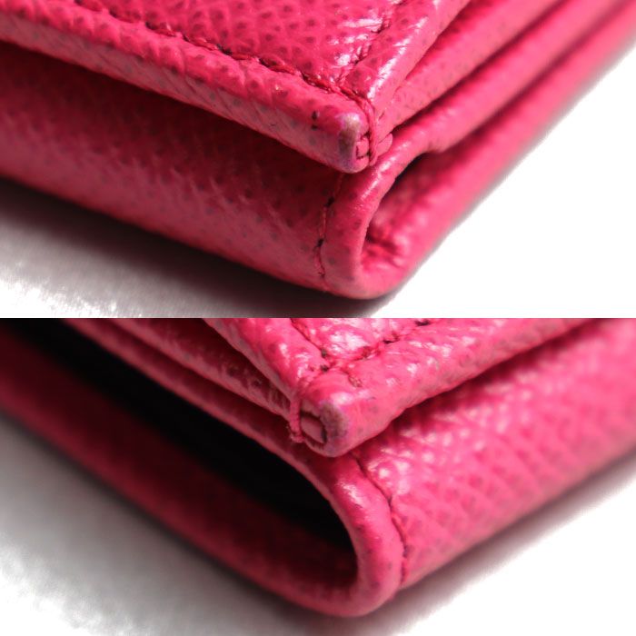 Bvlgari Trifold Wallet Pink 289063 Women's Pre-owned