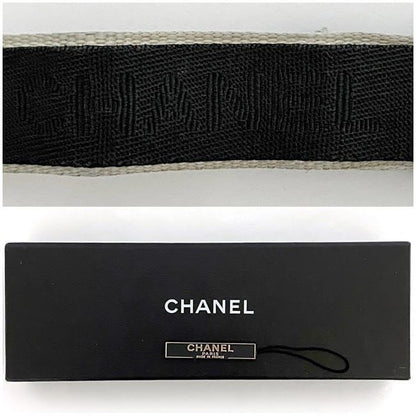Chanel Key Ring Black Gray Silver