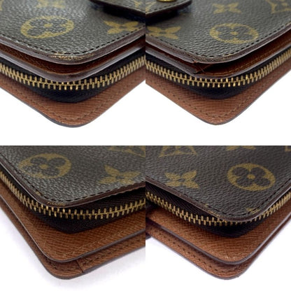 Louis Vuitton M61667 Monogram PVC Compact Zip Bifold Wallet Brown 388018