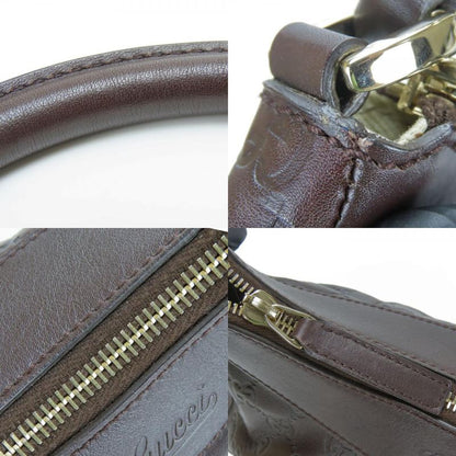 Gucci Handbag 190525 Abby Simaleather Dark Brown Gold Hardware One Shoulder