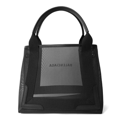 Balenciaga Tote Bag Navy Cabas Noir Black