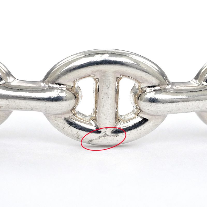 Hermes Bracelet Chaine D'ancre Anchene Bangle SH Ag925 SV Silver -