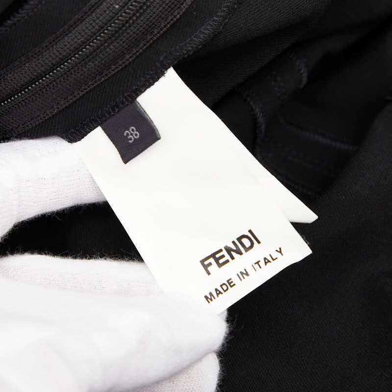 Fendi Short Sleeve Dress Size: 38 Black Wool Women's Fendi