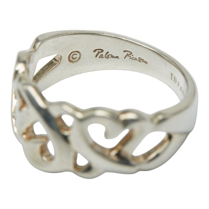 Tiffany & Co Triple Rubbing Heart Sv925 Silver Ladies Tiffany & Co