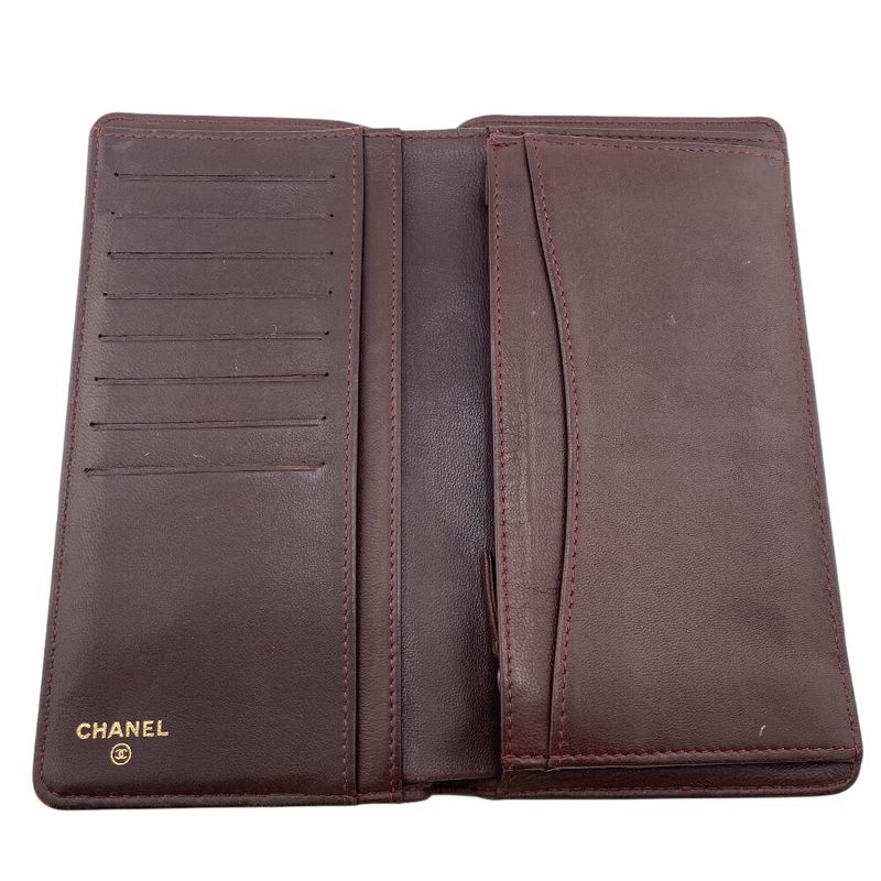 Chanel Matelasse Long Wallet Long Wallet Branded Card Holder Coin Purse Black