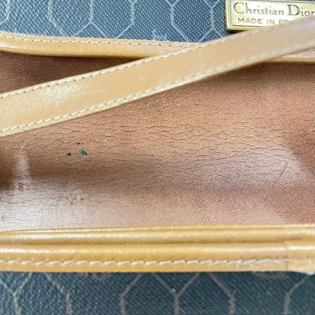 Dior Christian Dior Honeycomb Crossbody Shoulder Bag Black/brown Pvc/leather