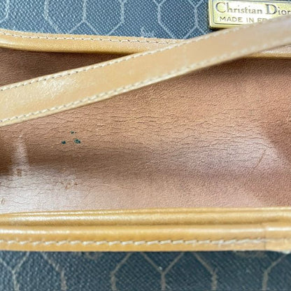 Dior Christian Dior Honeycomb Crossbody Shoulder Bag Black/brown Pvc/leather