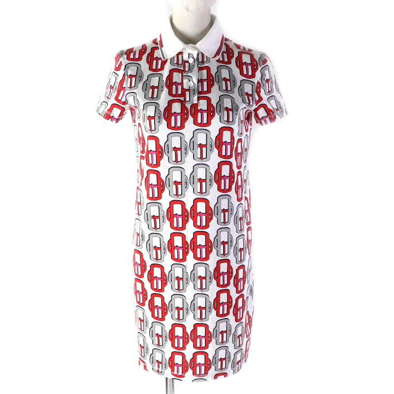 Hermes Bouclerie Moderne Jersey Modern Buckle 100% Cotton Serie Button Short