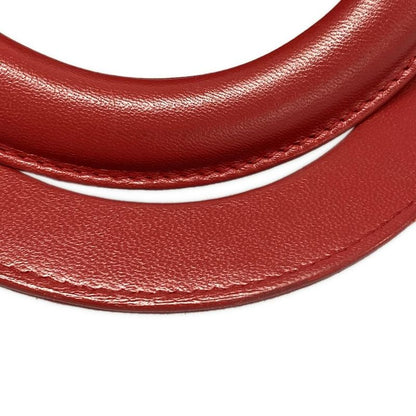 Dior/christian Dior Handbag Lady Dior Large Bag Red Leather