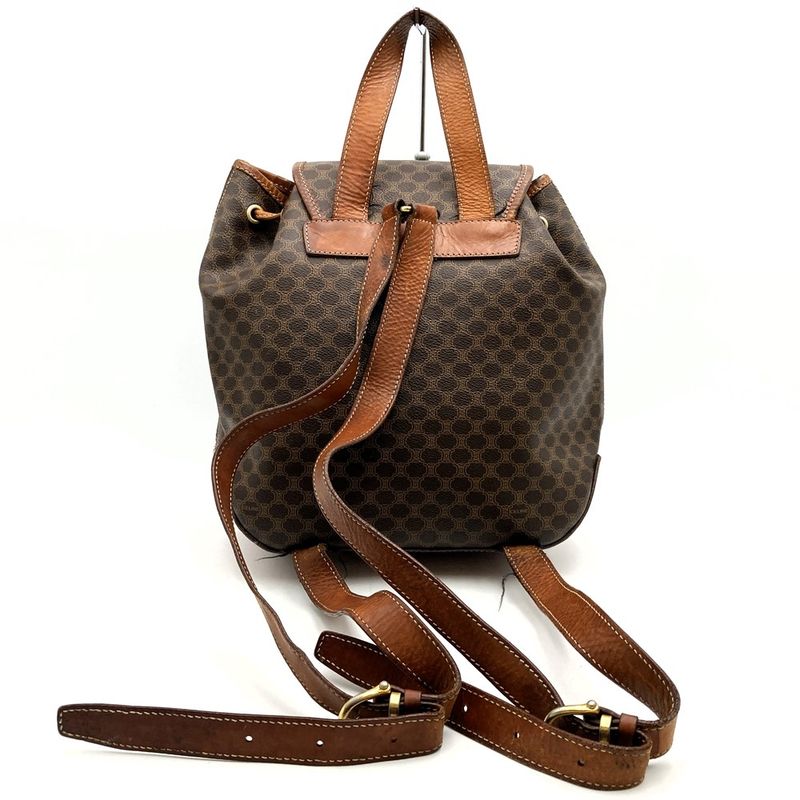 Celine MC96 Backpack Daypack Backpack PVC Leather Macadam Brown Color Casual