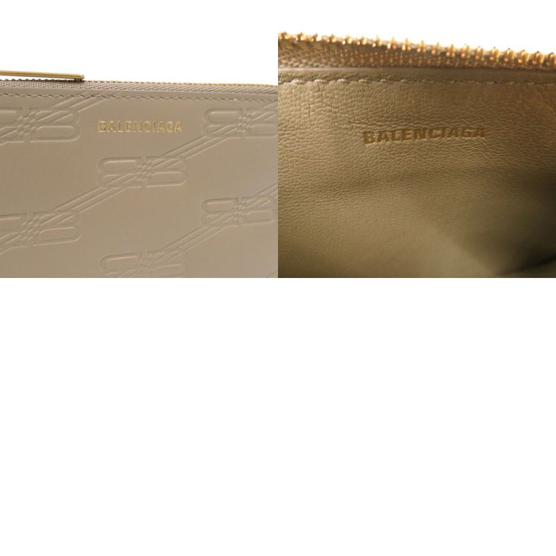 Balenciaga Bbmonogram Fragment Case Card Case Embossed 717784 Coin Case Leather