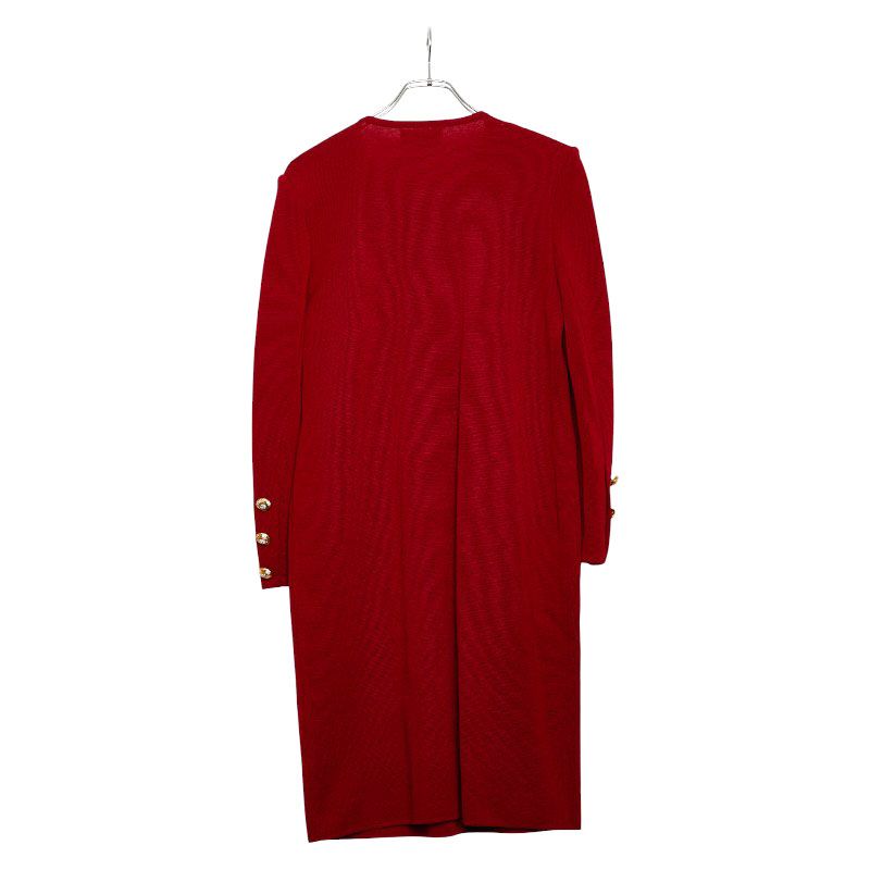 Saint Laurent Knit Dress Size: L Red Wool Women's Saint Laurent