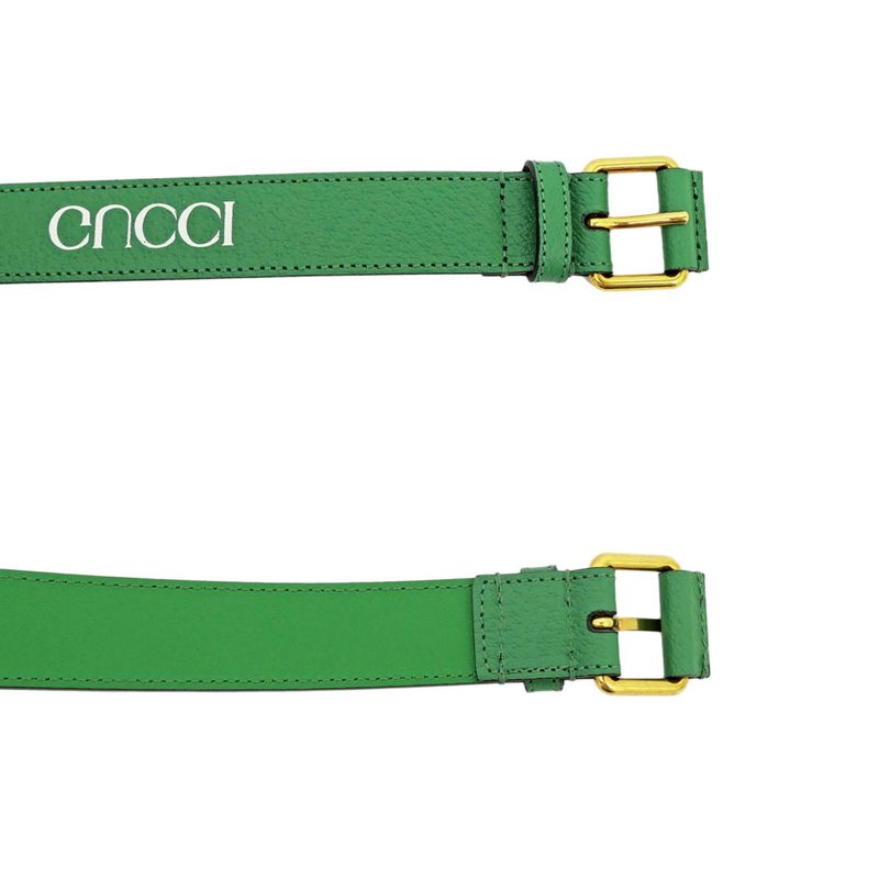 Gucci X Adidas Belt 702277 Green Gold Hardware Green 95cm (37.40in)