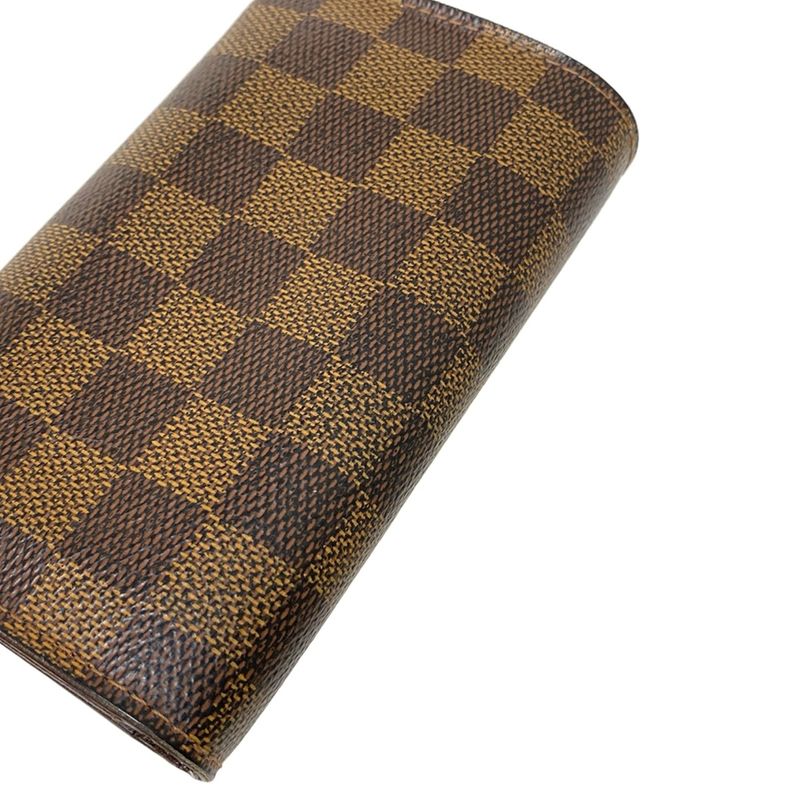 Louis Vuitton Damier Porte Monnaie Vieux Trésor N61730 Ebène Leather