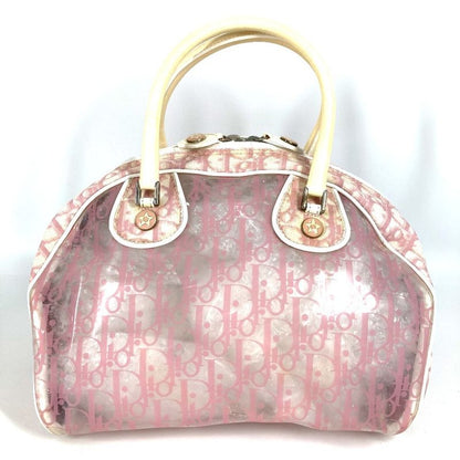 DIOR Handbag Trotter Logo Vinyl Pink