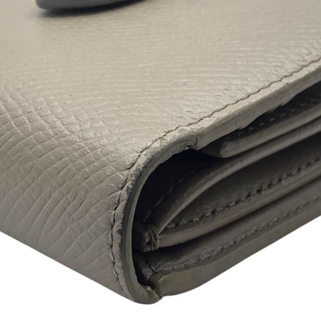 Celine Wallet Fold Wallet Compact Wallet Mini Wallet Logo Leather Gray