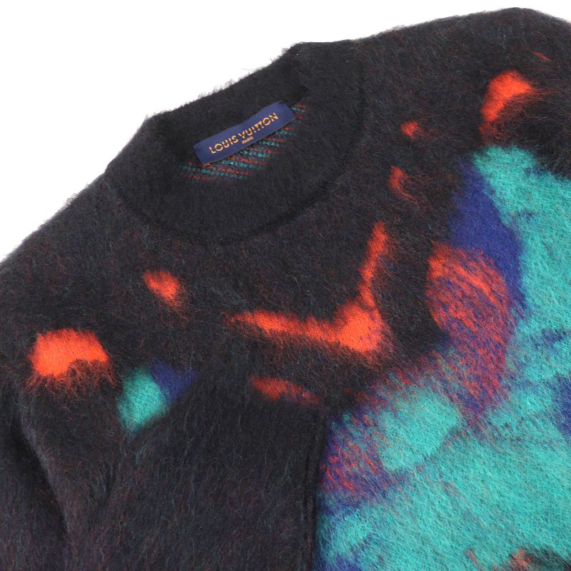 Louis Vuitton 23SS Mohair Wool Butterfly Motif LV Circle Logo Hardware Knit