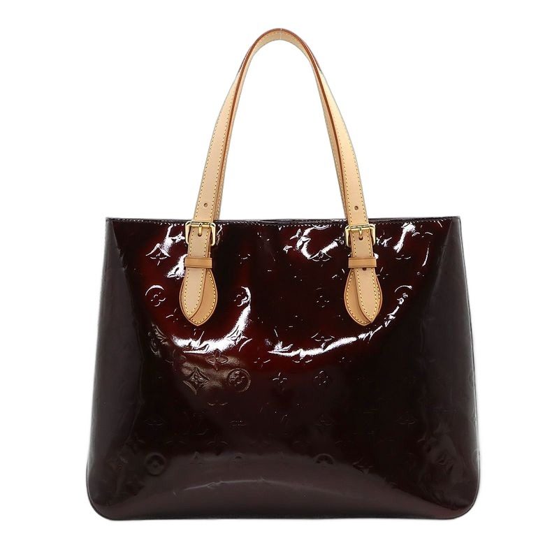 Louis Vuitton Monogram Vernis Brentwood Tote Leather Amarante
