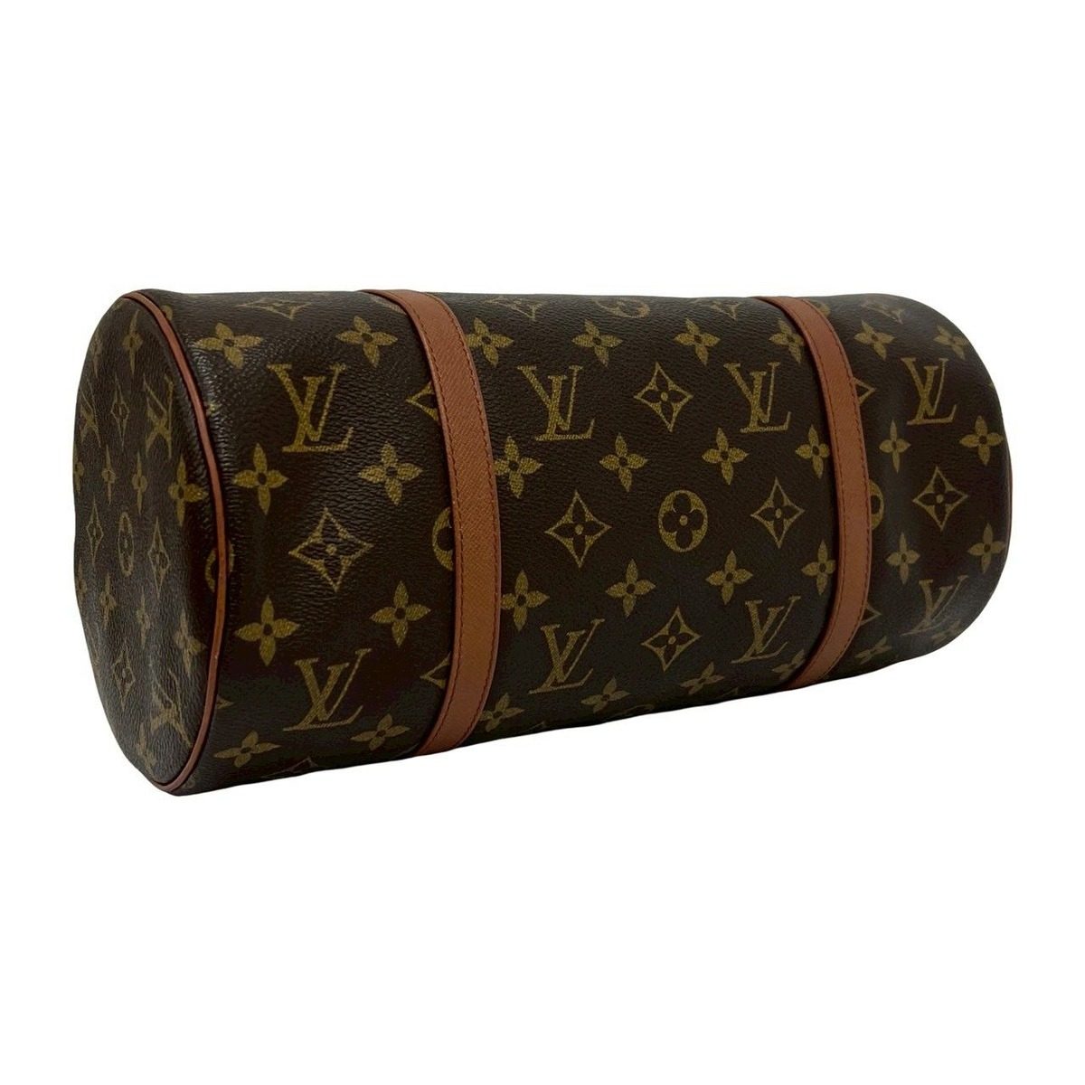 Louis Vuitton Papillon 30 Monogram Leather Drum Boston Bag Brown — view 7