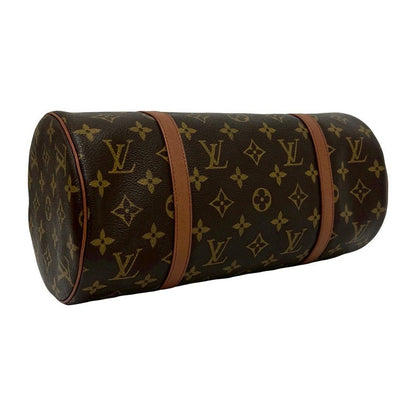 Louis Vuitton Papillon 30 Monogram Leather Drum Boston Bag Brown — view 7