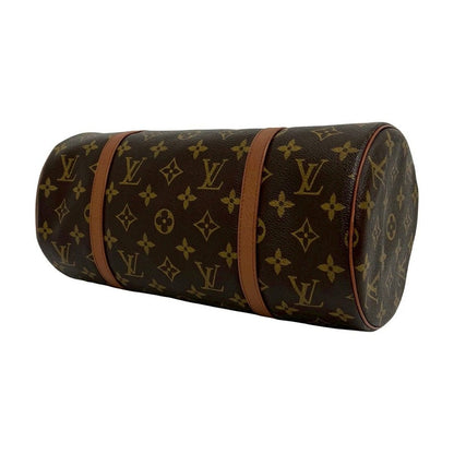 Louis Vuitton Papillon 30 Monogram Leather Drum Boston Bag Brown — view 8