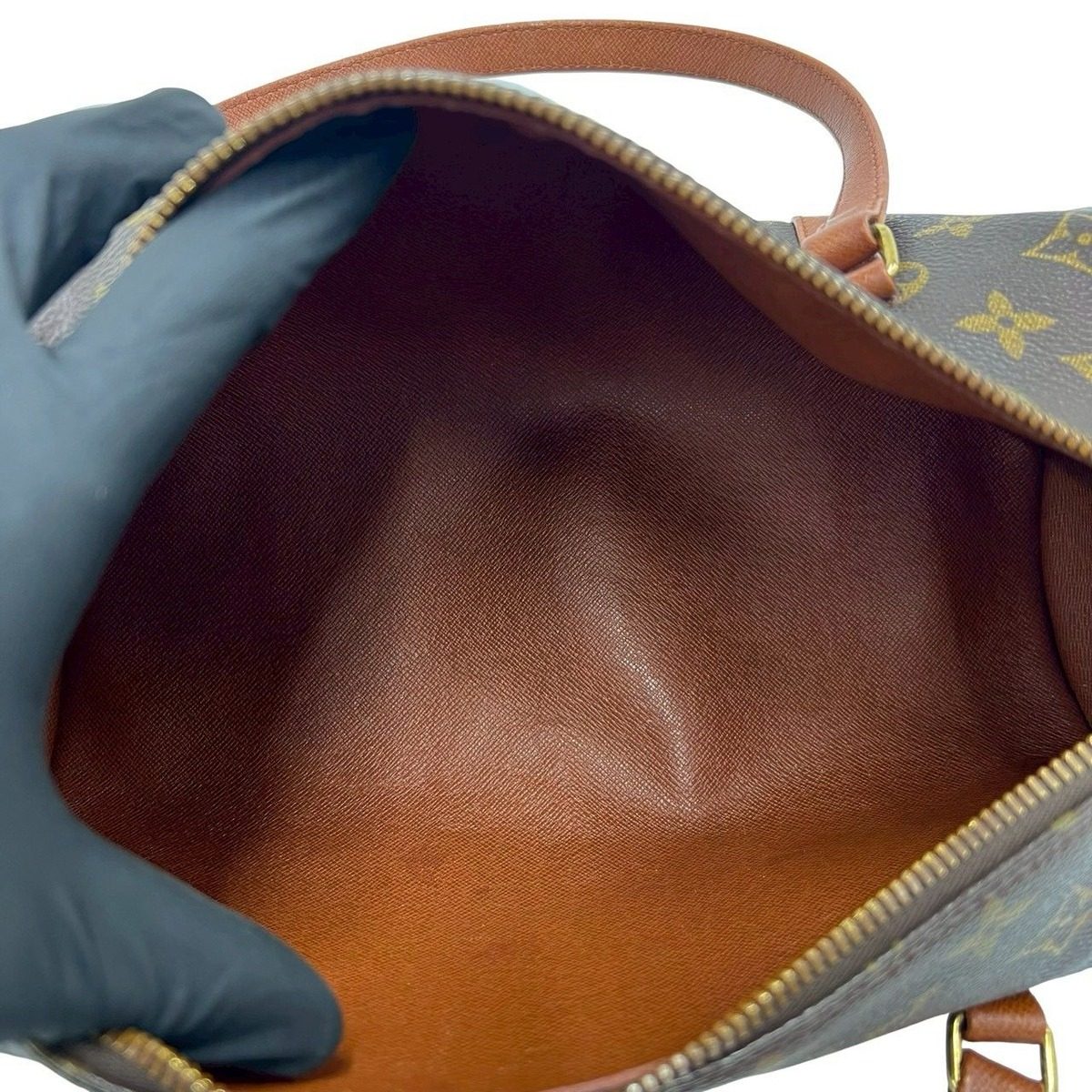 Louis Vuitton Papillon 30 Monogram Leather Drum Boston Bag Brown — view 9