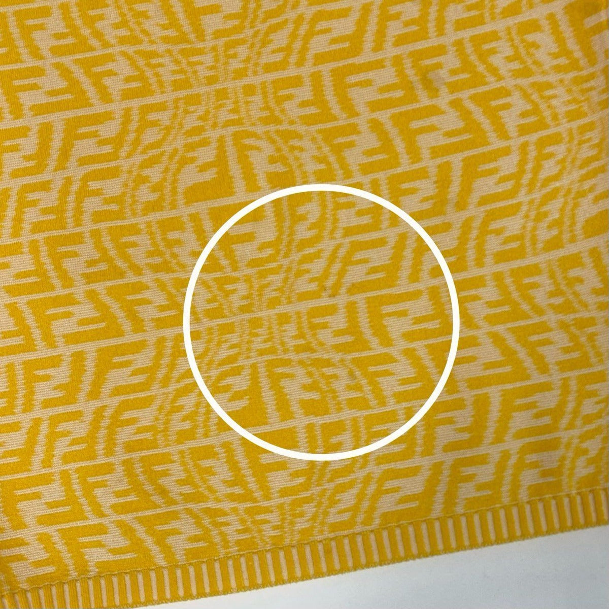 Fendi Ib7 Zucca Pattern Knit Skirt FF Logo Pencil 38 Yellow — view 8