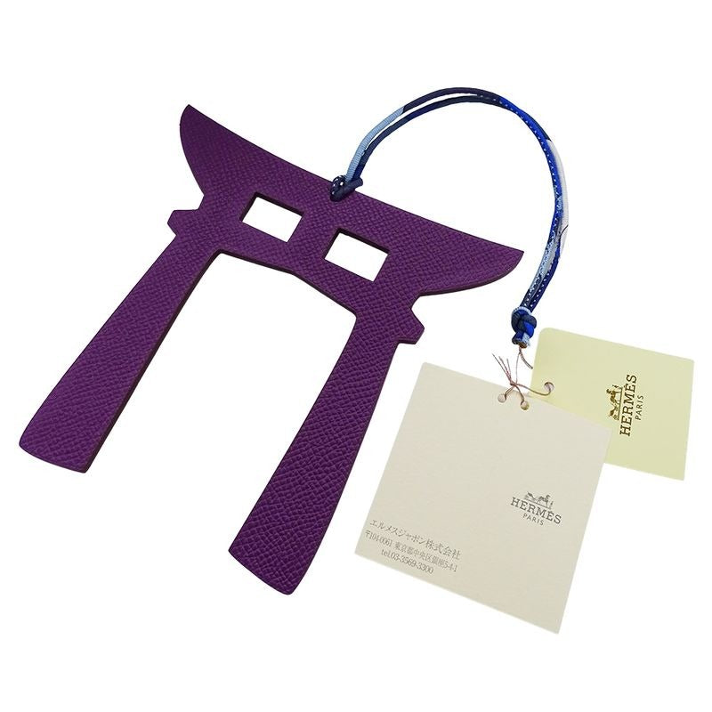 Hermes Charm Petite Ash Torii Vaux Epson Togo Purple Dark