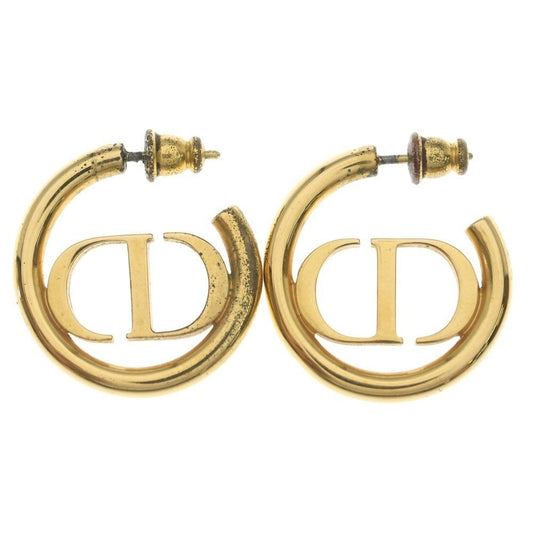 Dior Cdlogo Montane Hoop Earrings Gold