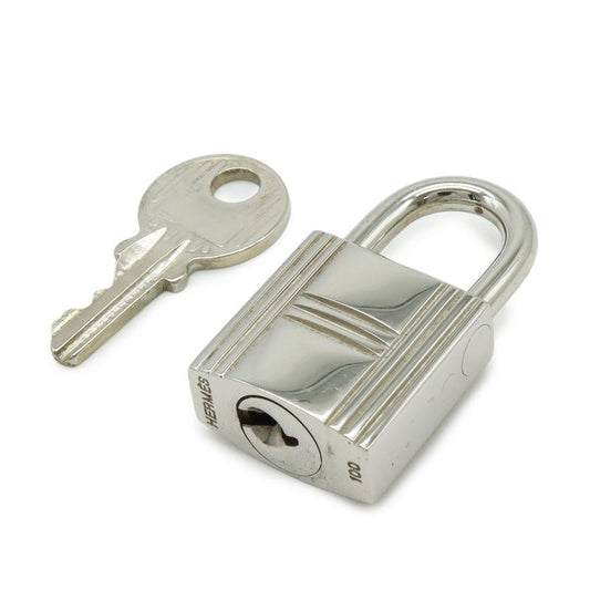Hermes Cadena Padlock No.100 key Metal Silver